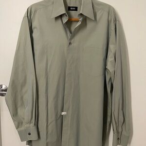 Hugo Boss Green Button-Up Shirt